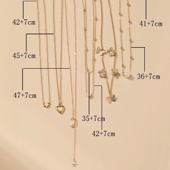 6pcs Star Charm Necklace - Picture 3 of 3